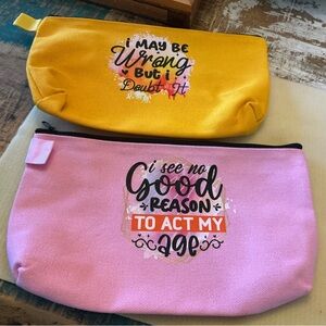 Hot off the press! Set of 2 make-up bags, NWOT